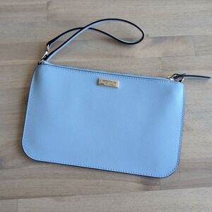Kate Spade Blue Leather Mini Wristlet/Purse | Excellent Condition